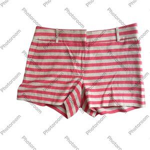 NWOT LOFT Pink and White Striped Linen Blend Women's Shorts